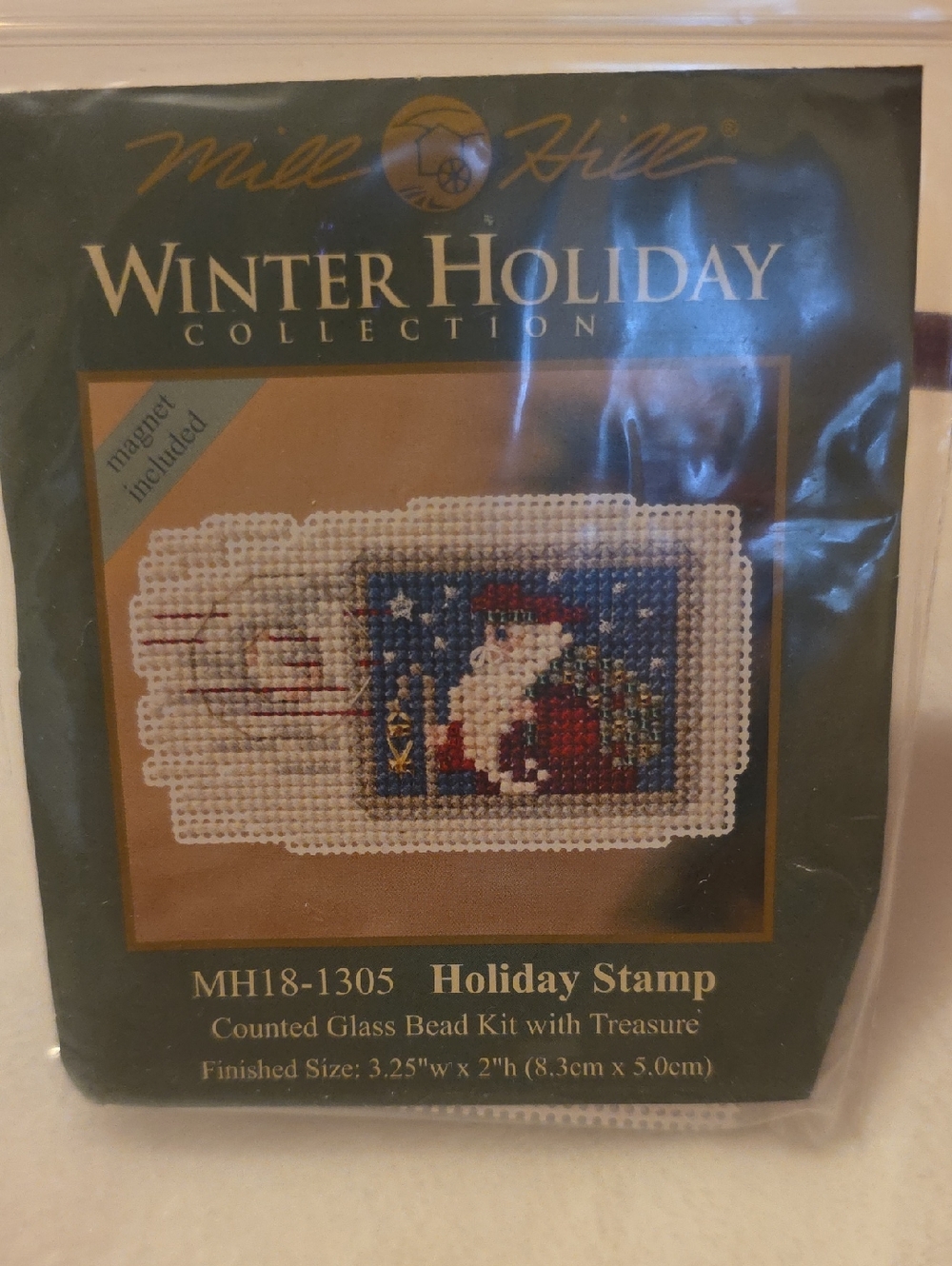 Mill Hill Winter Holiday- Holiday Stamp Ornament Or Magnet Counted Bead Kit